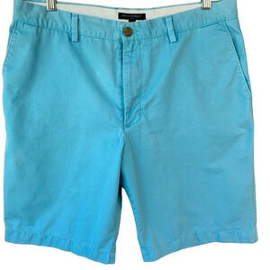 Banana Republic Classic Straight Leg Bermuda Chino Shorts Size 34 Blue Cotton